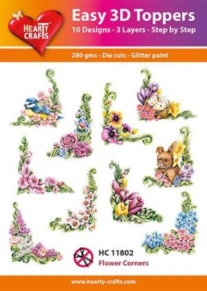 Easy 3D Toppers - Flower corners - HC11802