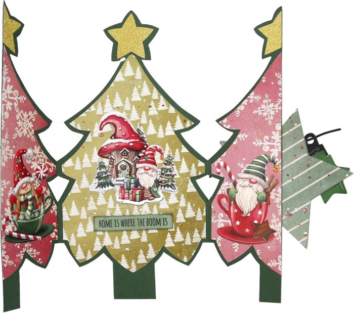 Card Deco Essentials Stencil - Gnome for Christmas Tree (21 x 22 cm) - CDEST035 - Afbeelding 2