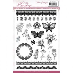 Clear Stamps - Precious Marieke - Pretty Flowers - PMCS10046