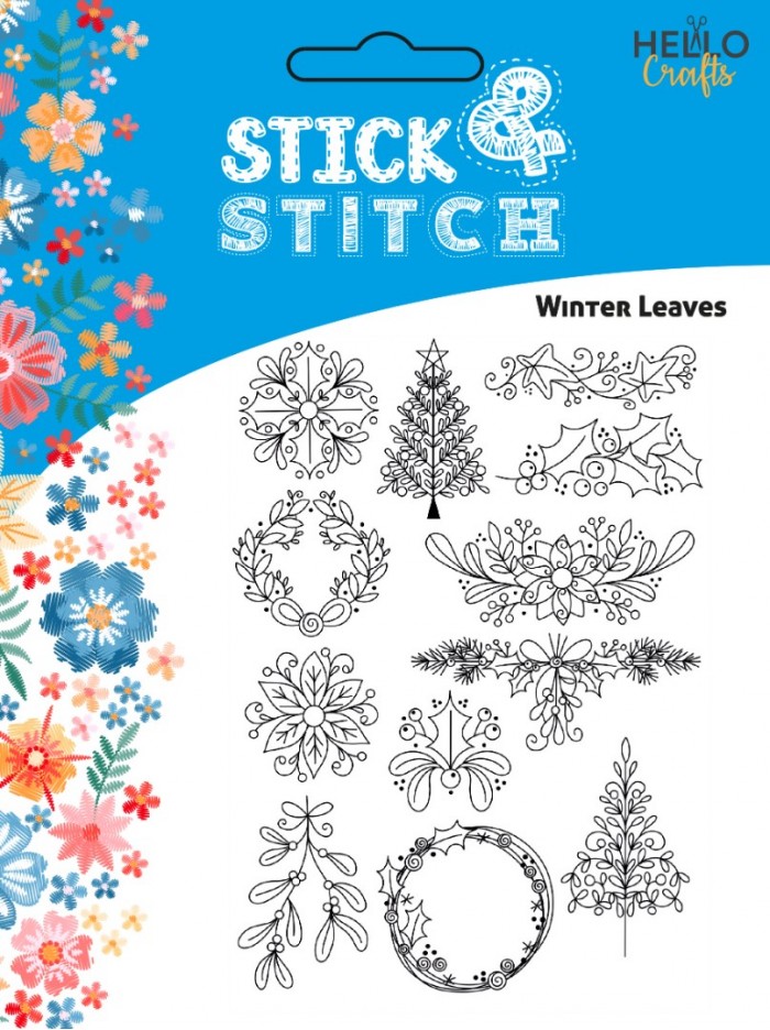 Stick and Stitch - Winter Leaves