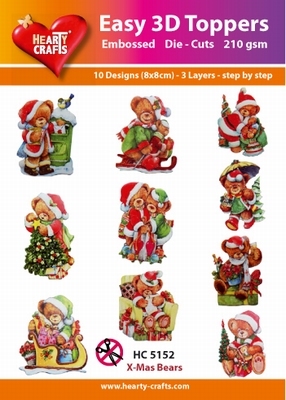 Easy 3D Toppers - X-Mas Bears - HC5152