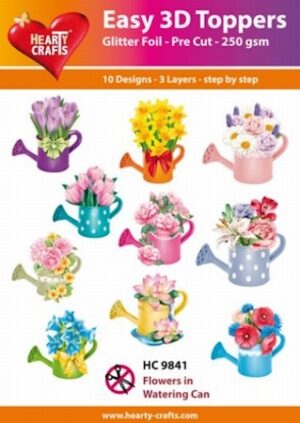 Easy 3D Toppers - Flowers in Watering Can - HC9841
