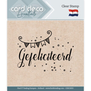 Clear Stamps - Card Deco Essentials - Gefeliciteerd - CDECS055