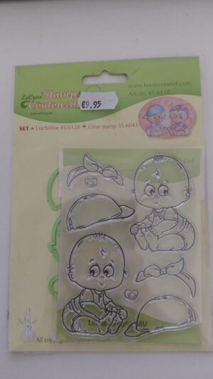 Clear Stamps en stencil - Leane Creatief - Baby boy & girl - 45.6128