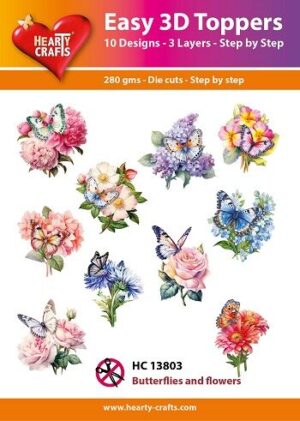 Easy 3D Toppers - Butterflies and flowers - HC13803