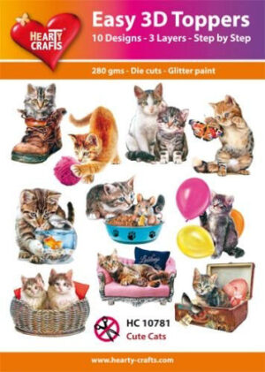 Easy 3D Toppers - Cute Cats - HC10781