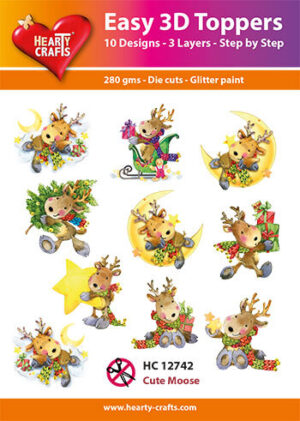 Easy 3D Toppers - Cute Moose - HC12742