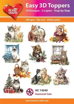 Easy 3D Toppers - Seasonal Cats - HC14345
