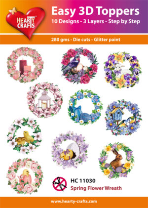Easy 3D Toppers - Spring Flower Wreath - HC11030