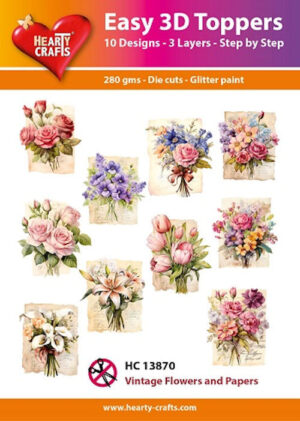 Easy 3D Toppers - Vintage Flowers & Papers - HC13870