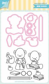 Clear Stamps en stencil - Joy! Crafts - Bear school - 6004/0041