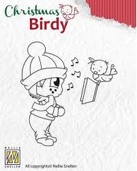 Clear Stamps - Nellie Snellen - Christmas birdy - BC002
