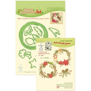 Clear Stamps en stencil - Leane Creatief - Christmas wreath - 45.5398