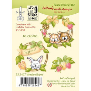 Clear Stamps - Leane Creatief - Wreath with pets - 55.5497