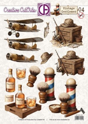 Push-out sheet - 3D - Creative Cut Outs - Vintage Gentlemen 04