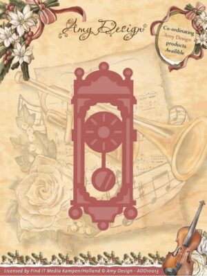 Snijmal - Amy Design - Vintage Christmas Collection: Old-Fashioned Clock - ADD10013