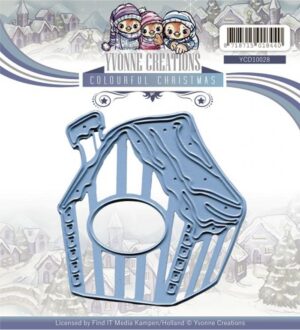 Snijmal - Yvonne Creations - Colourful Christmas - Bird House - YCD10028