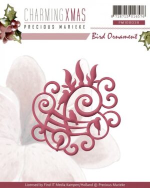 Snijmal - Precious Marieke - Charming Xmas: Bird Ornament - PM10038