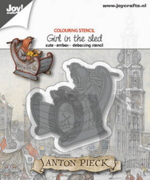 Snijmal - Joy! Crafts - Anton Pieck: Girl in the Sled - 6002/1376