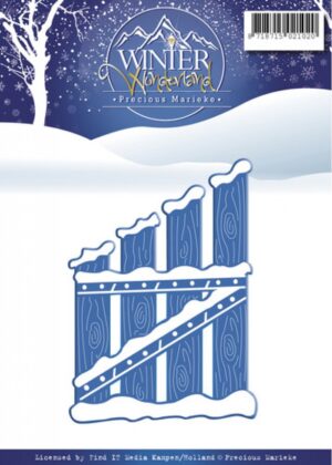 Snijmal - Precious Marieke - Winter Wonderland: Wooden Fence - PM10050