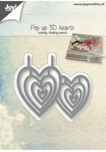 Snijmal - Joy! Crafts - Pop Up 3D Hearts - 6003/2020