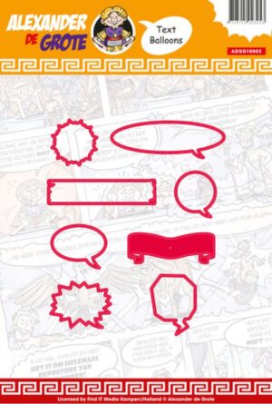 Snijmal - Card Deco - Alexander de Grote: Text Balloons - ADGD10002
