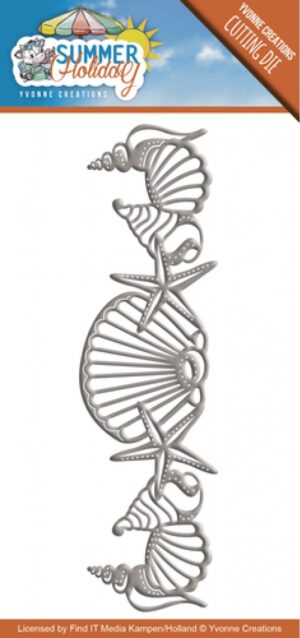 Snijmal - Yvonne Creations - Summer holiday - Shells Border - YCD10060