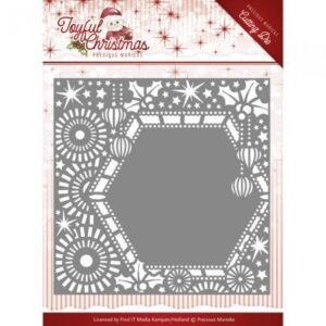 Snijmal - Precious Marieke - Joyful Christmas: Ribbon Frame - PM10108