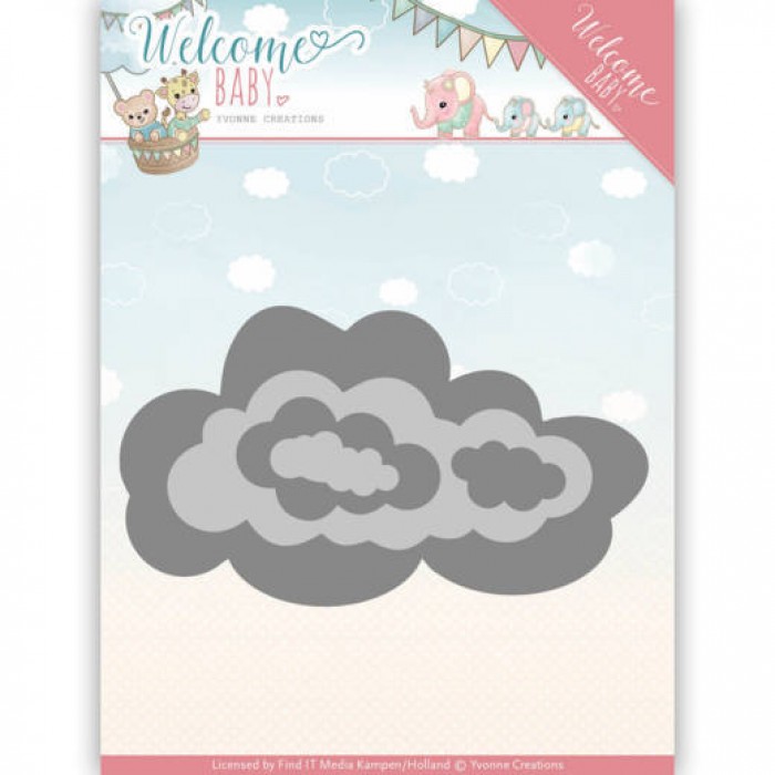 Snijmal - Yvonne Creations - Welcome Baby - Nesting Clouds - YCD10137