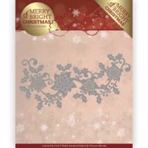 Snijmal - Precious Marieke - Merry Bright Christmas: Poinsettia Border - PM10129
