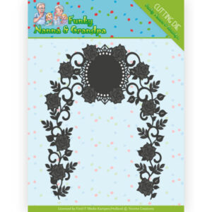 Snijmal - Yvonne Creations - Funky Nanna & Grandpa - Floral Arch - YCD10158