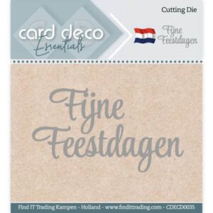 Snijmal - Card Deco Essentials - Fijne Feestdagen - CDECD0035