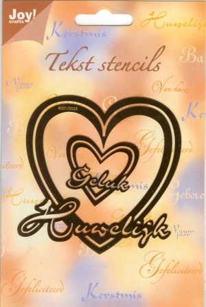 Snijmal - Joy! Crafts - Tekst Stencils: Huwelijk & Geluk - 6001-0025