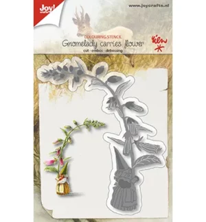 Snijmal - Joy! Crafts - Gnomelady carries Flower - 6002/1210