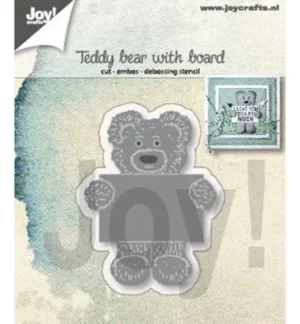 Snijmal - Joy! Crafts - Teddy bear with Board - 6002/1308