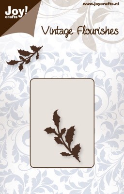 Snijmal - Joy! Crafts - Vintage Flourishes: Holly - 6003/0059