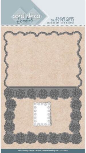 Snijmal - Card Deco Essentials - Frame Card: Daisy Frame A5 - CDCD10021