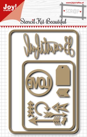 Snijmal - Joy! Crafts - Stencil Kit Beautiful - 6002/0914