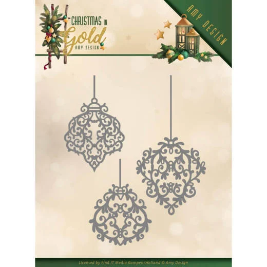 Snijmal - Amy Design - Christmas In Gold: Golden Ornaments - ADD10184