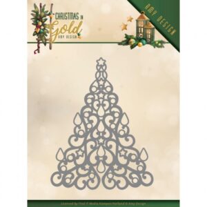 Snijmal - Amy Design - Christmas In Gold: Christmas Tree Hobbydots - ADD10182