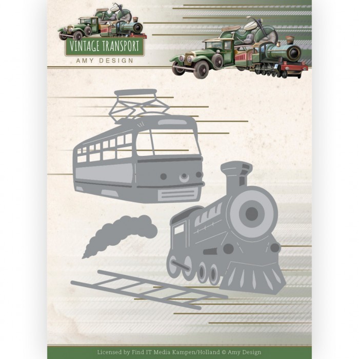 Snijmal - Amy Design - Vintage Transport: Train - ADD10252