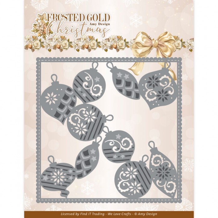 Snijmal - Amy Design - Frosted Gold Christmas: Frosted Gold Frame - ADD10319