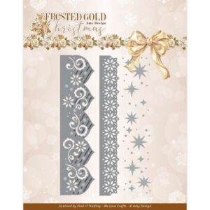 Snijmal - Amy Design - Frosted Gold Christmas: Frosted Gold Borders - ADD10320