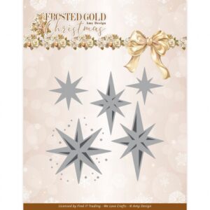 Snijmal - Amy Design - Frosted Gold Christmas: Frosted Gold Stars - ADD10322