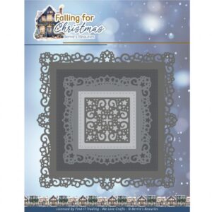 Snijmal - Berrie's Beauties - Falling for Christmas - Falling Square Frame - BBD10025
