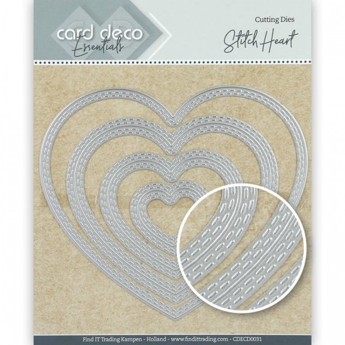 Snijmal - Card Deco Essentials - Stitch Heart - CDECD0031