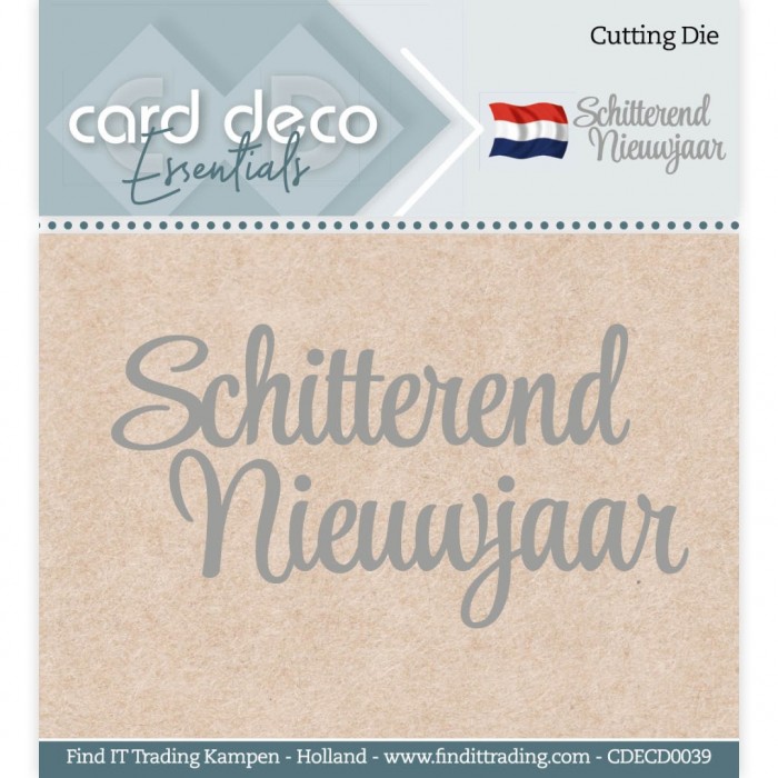 Snijmal - Card Deco Essentials - Schitterend Nieuwjaar - CDECD0039