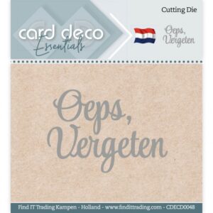 Snijmal - Card Deco Essentials - Oeps, Vergeten - CDECD0048