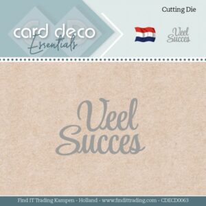Snijmal - Card Deco Essentials - Veel Succes - CDECD0063