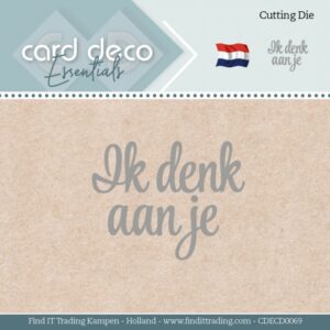 Snijmal - Card Deco Essentials - Ik Denk Aan Je - CDECD0069
